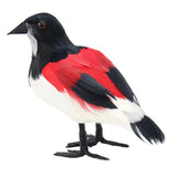 Max Artificial Feather Foam Birds Butcherbird w/ Claw Outdoor Garden Tree Decor