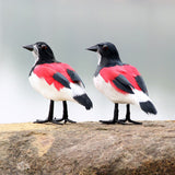 Max Artificial Feather Foam Birds Butcherbird w/ Claw Outdoor Garden Tree Decor