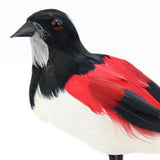 Max Artificial Feather Foam Birds Butcherbird w/ Claw Outdoor Garden Tree Decor