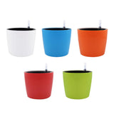 Max 7''Self Watering Planter with Water Level Gauge Decorative Flower Pot White