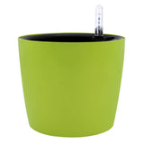 Max 7''Self Watering Planter with Water Level Gauge Decorative Flower Pot Green