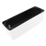Max Plastic Rectangular Self Watering Flowerpot with Water Level Gauge White