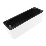Max Plastic Rectangular Self Watering Flowerpot with Water Level Gauge White