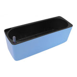 Max Plastic Rectangular Self Watering Flowerpot with Water Level Gauge Blue