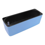 Max Plastic Rectangular Self Watering Flowerpot with Water Level Gauge Blue