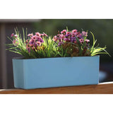Max Plastic Rectangular Self Watering Flowerpot with Water Level Gauge Blue