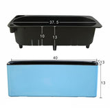 Max Plastic Rectangular Self Watering Flowerpot with Water Level Gauge Blue