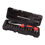 Max Torque Wrench 2-24Nm Ratchet Wrench Socket with 13pcs Bits Bike Repair Tool