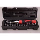 Max Torque Wrench 2-24Nm Ratchet Wrench Socket with 13pcs Bits Bike Repair Tool