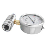 Max Maxb Stainless Steel Pressure Washer Gauge Kit, 3/8 Inch Quick Connect, 6000 PSI