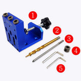 Max Maxb Pocket Hole Jig Locator Woodworking Tool For 10-40mm Wood Board Blue