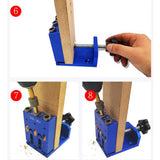 Max Maxb Pocket Hole Jig Locator Woodworking Tool For 10-40mm Wood Board Blue