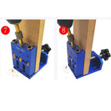 Max Maxb Pocket Hole Jig Locator Woodworking Tool For 10-40mm Wood Board Blue