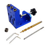 Max Maxb Pocket Hole Jig Locator Woodworking Tool For 10-40mm Wood Board Blue
