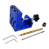 Max Maxb Pocket Hole Jig Locator Woodworking Tool For 10-40mm Wood Board Blue