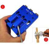 Max Maxb Pocket Hole Jig Locator Woodworking Tool For 10-40mm Wood Board Blue