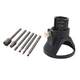 Max Maxb Rotary Multi Tool Cutting Guide Attachment Kit Router Drill Bits 7PCS