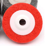 Max Maxb 5Pcs Nylon Fiber Wheel Abrasive Buffing Disc Pad Surface Polishing Red