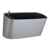Max Maxb Self Watering Planter Flower Pot Indoor Outdoor Home Garden Decor Silver