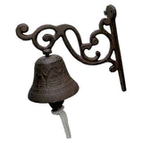 Max Maxb Cast Iron Wall Hanging Bells Bracket Mounts Bell Decor for Outside House 2