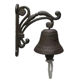 Max Maxb Cast Iron Wall Hanging Bells Bracket Mounts Bell Decor for Outside House 3