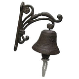 Max Maxb Cast Iron Wall Hanging Bells Bracket Mounts Bell Decor for Outside House 3