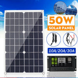 Maxbell 50W Flexible Solar Panel 10A 12V 24V Controller Car Charger for RV Car Boat