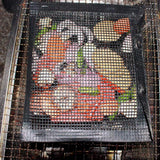 Max Maxb Heat Resistance BBQ Grill Mesh Bag Non-Stick BBQ Baking Bag Black 27 x 22cm