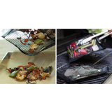 Max Maxb Heat Resistance BBQ Grill Mesh Bag Non-Stick BBQ Baking Bag Black 24 x 14cm