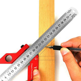 Maxbell Pro Woodworking Center Scribe Angle Gauge Wood Ruled Carpenter Ruler Gauge