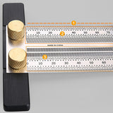 Maxbell Stainless Woodworking Scribe Marking Gauge Ruler Carpenter DIY Tools 400mm