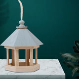 Maxbell Hanging Wooden Bird Feeder Garden Decoration  17x20cm