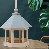 Maxbell Hanging Wooden Bird Feeder Garden Decoration  17x20cm