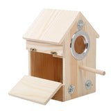 Maxbell Wooden Bird Nest Breeding Box Cage for Lovebirds Cockatiel Budgie Parrot