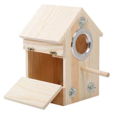 Maxbell Wooden Bird Nest Breeding Box Cage for Lovebirds Cockatiel Budgie Parrot