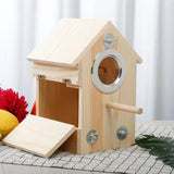 Maxbell Wooden Bird Nest Breeding Box Cage for Lovebirds Cockatiel Budgie Parrot