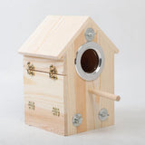 Maxbell Wooden Bird Nest Breeding Box Cage for Lovebirds Cockatiel Budgie Parrot
