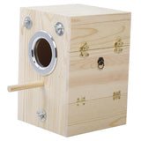 Maxbell Natural Craft Wooden Bird Breeding House Parrot Nest Box Bird Aviary Cage