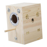 Maxbell Natural Craft Wooden Bird Breeding House Parrot Nest Box Bird Aviary Cage