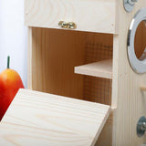 Maxbell Natural Craft Wooden Bird Breeding House Parrot Nest Box Bird Aviary Cage