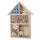 Maxbell Wooden Craft Insect House Insect Bug Hotel Garden Decoration Nest Box Blue