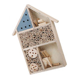 Maxbell Wooden Craft Insect House Insect Bug Hotel Garden Decoration Nest Box Blue