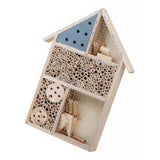 Maxbell Wooden Craft Insect House Insect Bug Hotel Garden Decoration Nest Box Blue