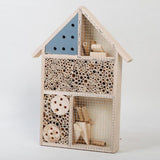 Maxbell Wooden Craft Insect House Insect Bug Hotel Garden Decoration Nest Box Blue