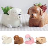 Maxbell Dog Shape Resin Succulent Pot Plant Box Fairy Garden Decoration DIY Labrador