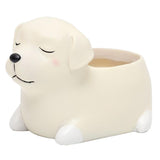 Maxbell Dog Shape Resin Succulent Pot Plant Box Fairy Garden Decoration DIY Labrador