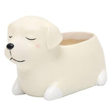 Maxbell Dog Shape Resin Succulent Pot Plant Box Fairy Garden Decoration DIY Labrador