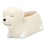 Maxbell Dog Shape Resin Succulent Pot Plant Box Fairy Garden Decoration DIY Labrador