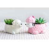 Maxbell Dog Shape Resin Succulent Pot Plant Box Fairy Garden Decoration DIY Labrador