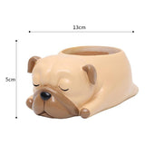 Maxbell Dog Shape Resin Succulent Pot Plant Box Fairy Garden Decoration DIY Pug